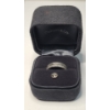 Image 1 : Tiffany Classic Milgrain PT950 Platinum Textured Edge Ring & Platinum Earring Back -Size 9.5- 14.4g