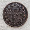 Image 2 : Very Fine 1884 'Key Date' Queen Victoria Canada Bronze One Cent Large Cent Coin