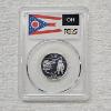 Image 1 : 2002-S 90% Silver Ohio State Quarter graded as PR70DCAM (Proof 70 Deep Cameo) by PCGS