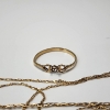 Image 5 : 10K Yellow Gold Scrap Chain and Ring - TW: 3.5g