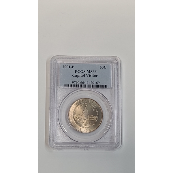 PCGS 2001-P MS66 Capitol Visitor Center Commemorative Clad Half Dollar