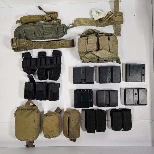 Tactical Gear Nylon MOLLE Pouches And Polymer Ammunition Magazines