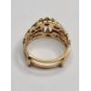 Image 6 : 14K Yellow Gold Openwork Filigree Design Rng Enhancer Guard - Size 6 - Weight: 4.5g