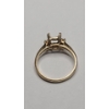 Image 5 : 10K Yellow Gold Semi Mount Emerald Setting & Clear Accent Stones - Size 6.5 - Weight: 2.0g