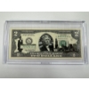 Image 1 : 2003 United States Jefferson ILLINOIS $2.00 Bill In Hard Case Holder - Mint Condition - RARE