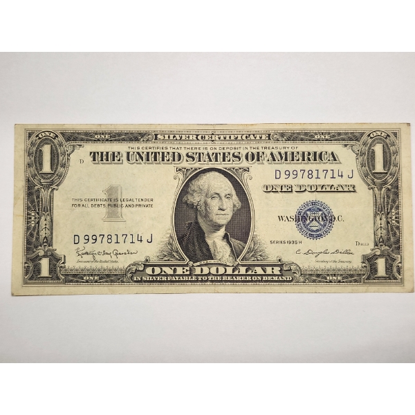 U.S. Series 1935-H $1 Blue Seal Silver Certificate