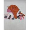 Image 1 : Little Girls Brand New Group Including 3 Pack Of Socks, Magic Stretch Gloves, And Fleece Lined Hat