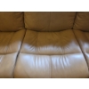 Image 2 : Flexsteel Power Soft Leather Sofa W Throw Pillows