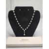 Image 1 : Stunning Jared Pearl Station Necklace w/ Sterling Silver Clasp & Textured Spacer Beads - TW: 13.7g