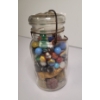 Image 2 : Large Jar Of Marbles and Rocks Ft. Several Pieces of Uranium Glass & UV Reactive Stones!
