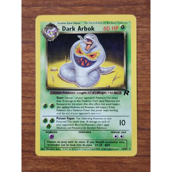 Dark Arbok 19/82 Non Holo Rare Vintage Pokemon Trading Card
