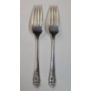 Image 2 : (2) Queen's Lace Sterling Silver Forks By International Silver - Weight: 103.6g
