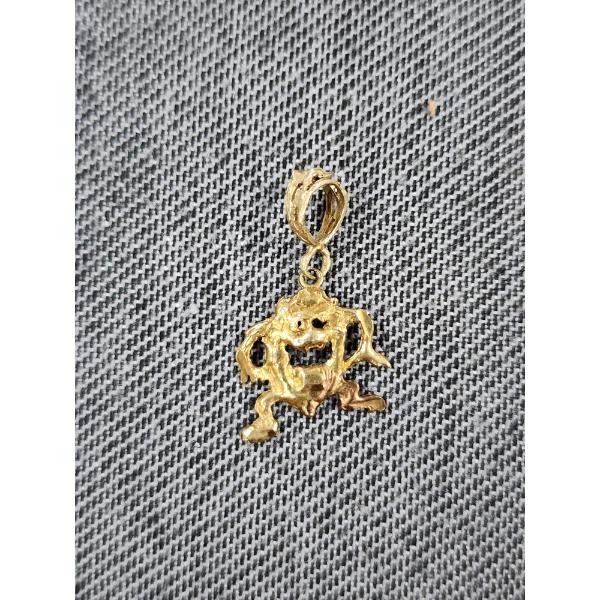 10K Gold Tasmanian Devil Looney Tunes Pendant Weighing 1.5 Grams