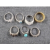 Image 4 : Lot of Seven Assorted Sterling Silver Rings Including Turquois Stone 