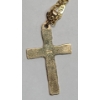 Image 4 : 14K Yellow Gold Detailed Cross Pendant On 14k Yellow Gold 20" Mariner Link Necklace - Weight: 4.6g