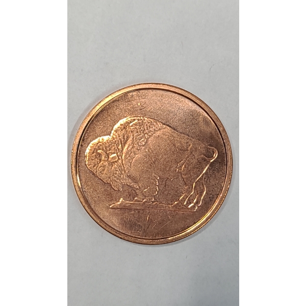 1 ADVP Ounce 999 Fine Copper Coin - American Buffalo