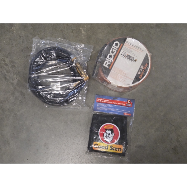 New! Ridged 1/4 Air Hose And Hose Keeper Bag 