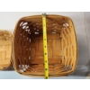 Image 12 : (2) Longaberger Square Baskets, Snowman Wooden Fabric Lid