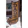 Image 1 : Advertising - "DAD's" Garage Sign 24 Inches x 12 Inches - Painted On Wood