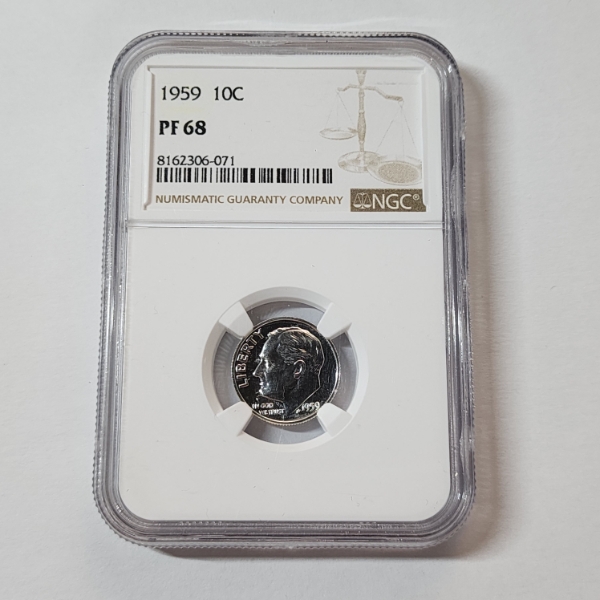 NGC PF68 United States 1959 90% Silver Roosevelt Dime