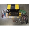 Image 1 : Loaded Plastic Stanley Toolbox- Includes Level, Socket Set, Wrenches, Knife, Tape, Screwdrivers & Mo