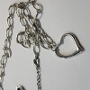 Image 2 : Sterling Silver Chain 18" Necklace with Stainless Steel Heart Pendant TW: 21.1g