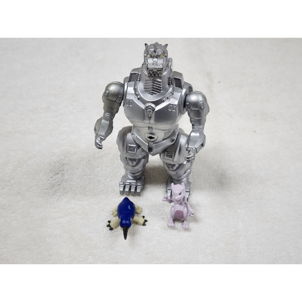 Nice Assortment of Vintage Toys Ft. Pokemon Mewtwo Pencil Topper, Mecha Godzilla & Digimon Toy!