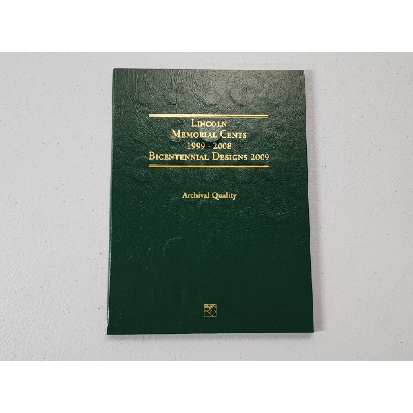 Uncirculated Lincoln Memorial Cents 1999-2008 Bicentennial Designs 2009 Collection Book FV: $0.28
