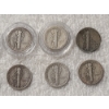Image 6 : 12 Assorted Silver Barber, Mercury & Roosevelt Silver U.S. Dimes - Face Value: $1.20