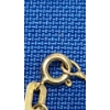 Image 6 : 14K Gold Necklace With 10K Gold Pendant W Blue And White Stones - Total Weight: 2.2g