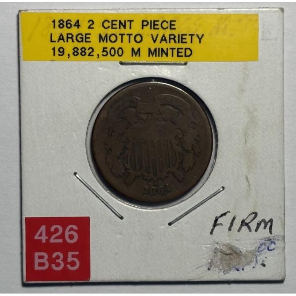 1864 U.S. Collectible Two-Cent Piece