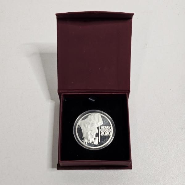 SILVER!!! 2020 SilverTowne Patriotic Santa 1 Ounce 99.9% Pure Silver Round 