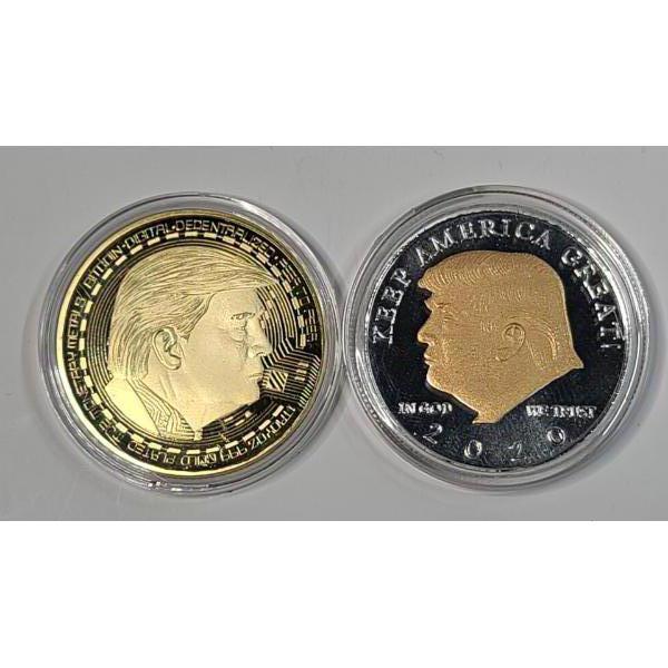 (2) Collectible Donald Trump Novelty Souvenir Coins