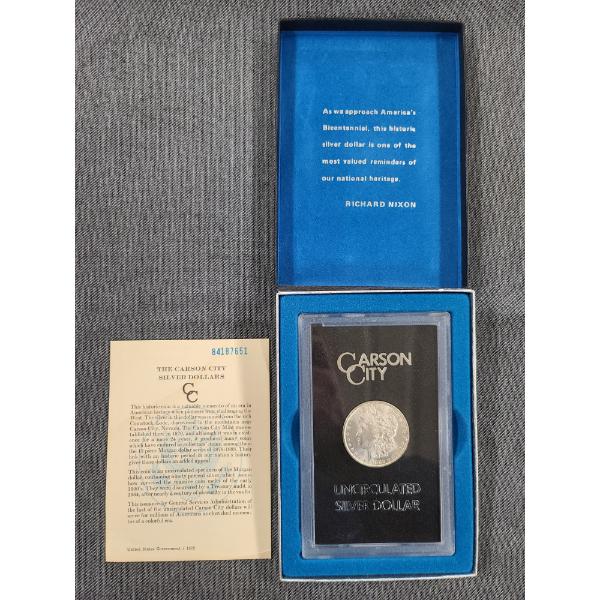 1882-CC Morgan Silver Dollar Encapsulated - Beautiful Carson City Silver Dollar
