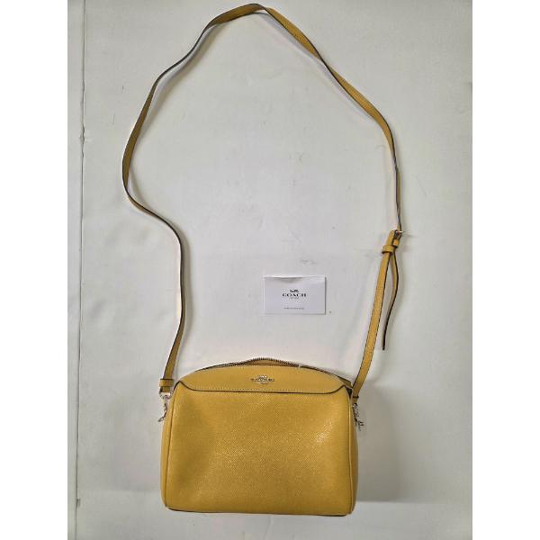 Authentic Coach Yellow Bennett Crossbody Bag In Excellent Condition 