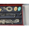 Image 8 : Large Cherry-Wood Jewelry Box with Contents: Statement Necklaces, Watches, Earrings, & More!