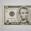 Image 2 : Very Nice Uncirculated 2001 United States $5 Federal Reserve Note 