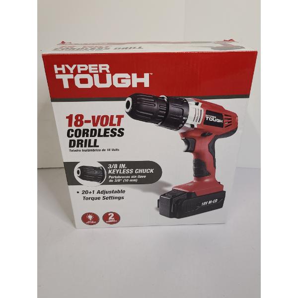 Hyper tough 18-Volt Cordless Drill - 3/8 inches keyless chuck - seems to be NIB
