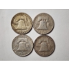 Image 4 : Four Benjamin Franklin 90% Silver United States Half Dollars ~ $2.00 Face Value