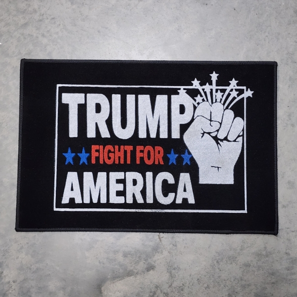 NEW TRUMP Fight For America Welcome or Door Mat Measuring About 27 Inches X 18.5 Inches