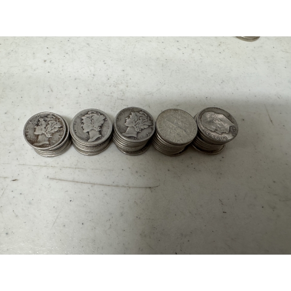 United States Silver Dimes - Face Value $5.00 - 90% Constitutional