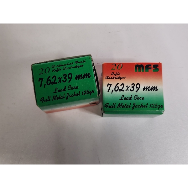 2 Full Boxes of MFS 7.62x39 Rifle Cartridges