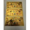 Image 2 : 3 - Large Pokemon 24K Gold $10,000.00 Bills - All Mint Condition
