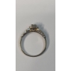 Image 5 : Women's 10K White Gold Quad-Center Diamond Halo Engagement Ring - Size 7 - Weight: 2.6g