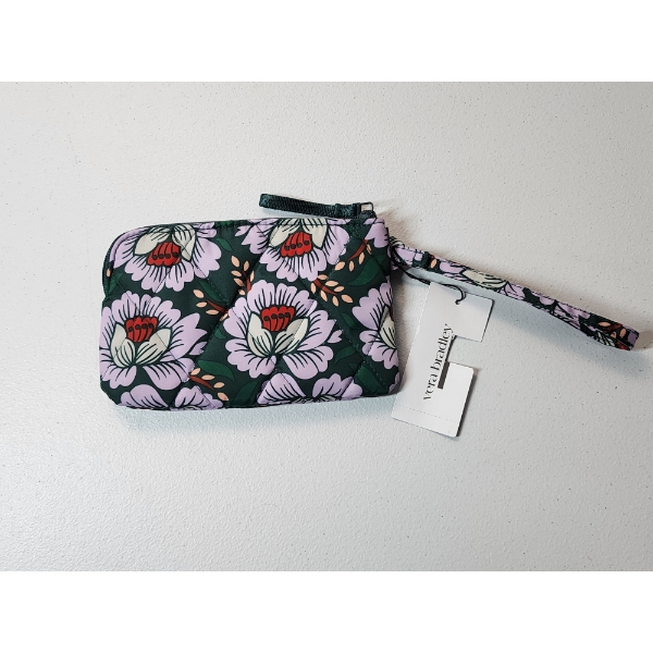Vera Bradley Essential Zip Wallet Wristlet Pattern Lotus Sea Moss - New With Tags