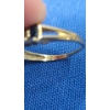 Image 5 : 14K Women's Gold Ring With Dark And Clear Stones - Size: 7 - Weight: 2.4g