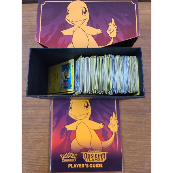 Large Assortment of Hundreds of Pokemon Trading Cards in Obsidian Flames Box  W/ Some Sleeves 