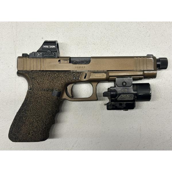 Glock 41 Gen 4. .45 Auto with Holosun Red Dot Sight, TLR4 Streamlight, & Alpha Wolf Threaded Barrel.