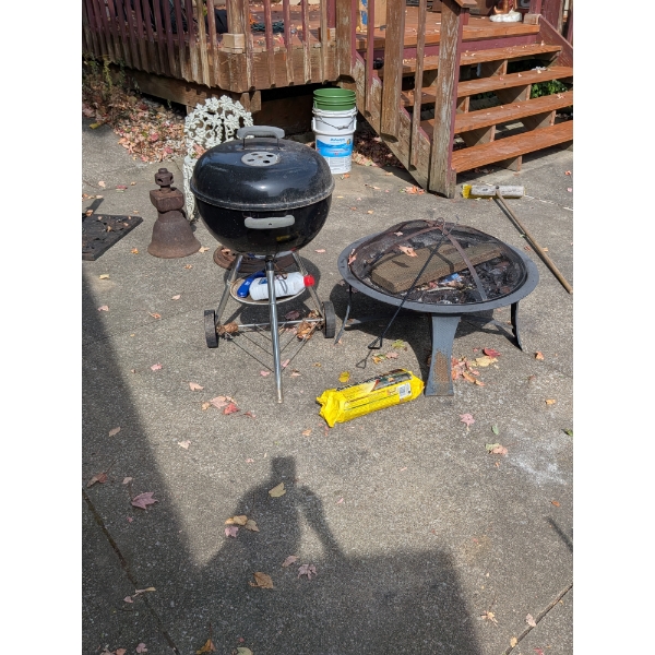 Fire Pit, Log, Weber Grill
