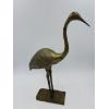 Image 2 : Vintage Brass Crane Figurine - Home Decor 